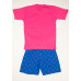 Pink And Blue Cotton Kids Dress (KR1229)